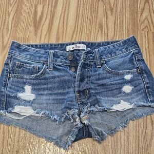 Hollister Distressed‎ Blue Jean Shorts Y2K